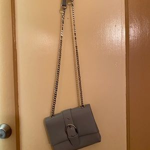 Gray cross body bag